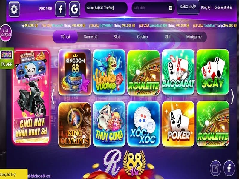 Giao diện ấn tượng, dung lượng game tối ưu hiệu quả tại R88