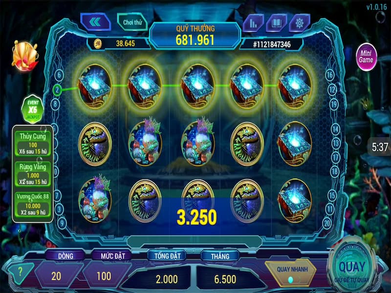 Slot nổ hũ Thủy Cung