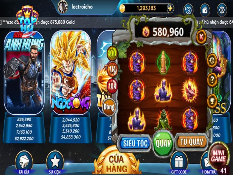 Slot nổ hũ Siêu Anh Hùng là tựa game rất được yêu thích tại Lộc Club