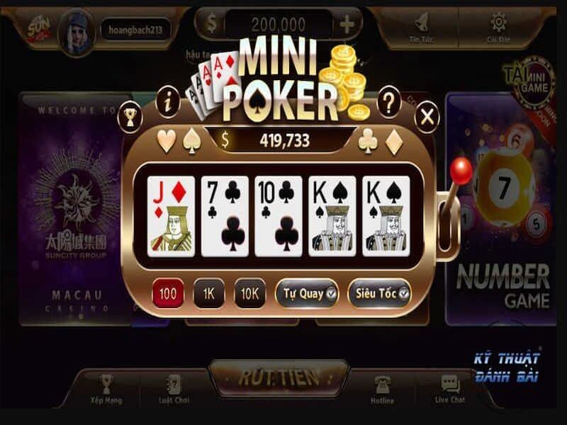Mini Poker có cách chơi đơn giản